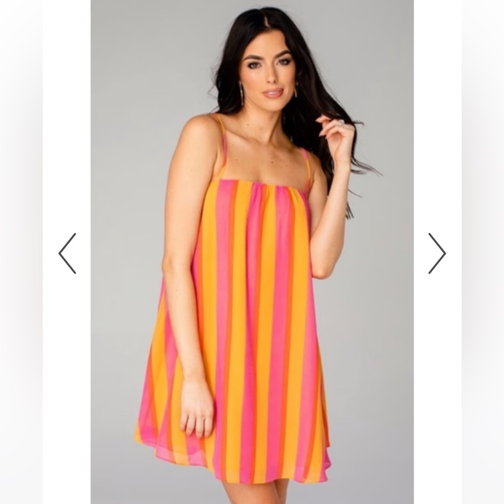 Buddy Love Sandra Swing Mini Dress SMALL Fruity Pebbles